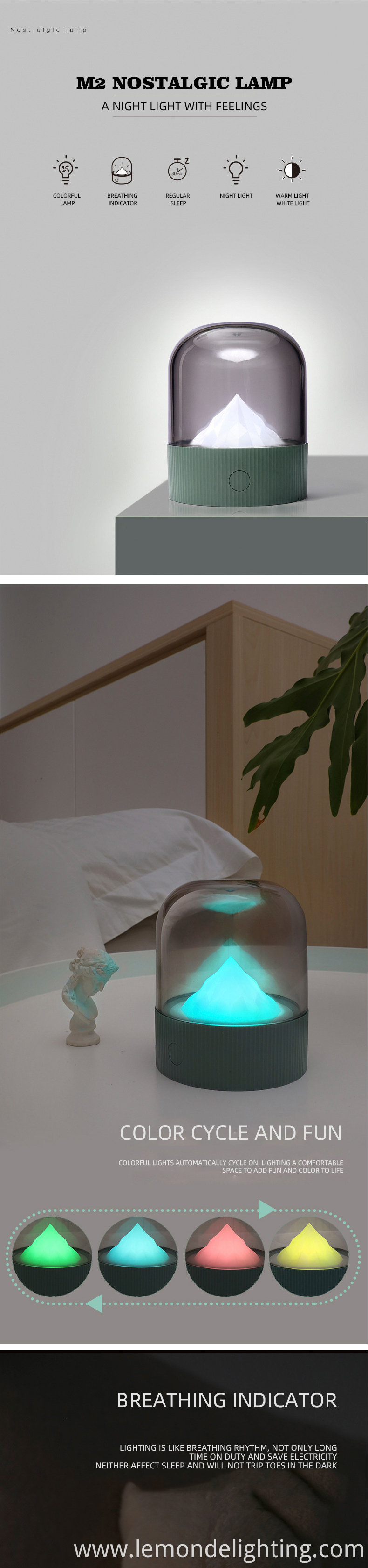 USB-powered LED bedside lamp